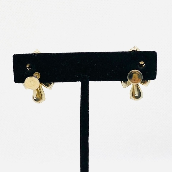 Vintage Crystal Screw On Earrings Jewelry - Picture 3 of 12